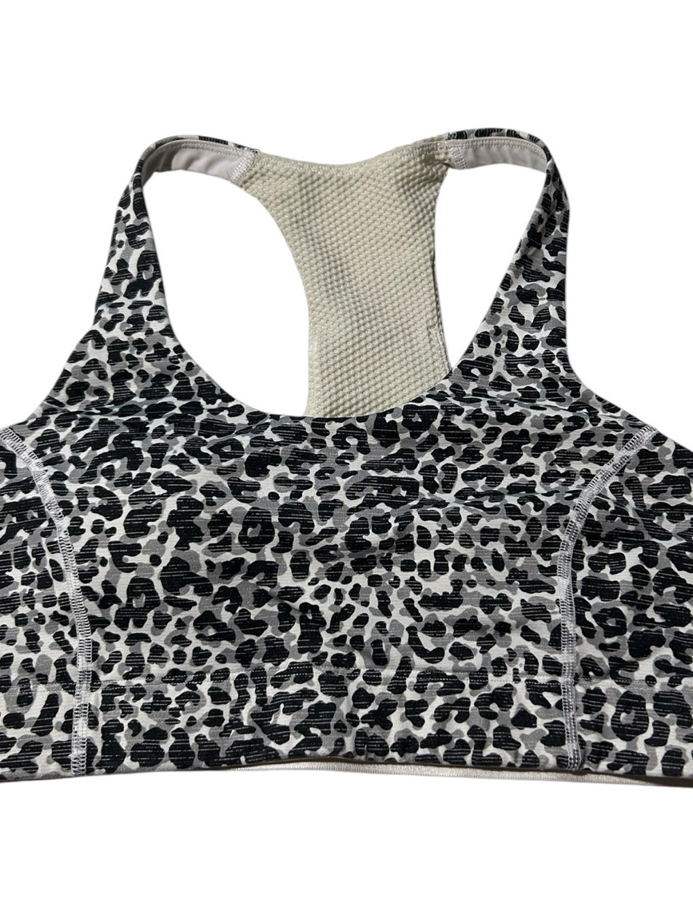 Outdoor Voices Doing Things Leopard Racerback Sports Bra size medium